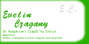 evelin czagany business card